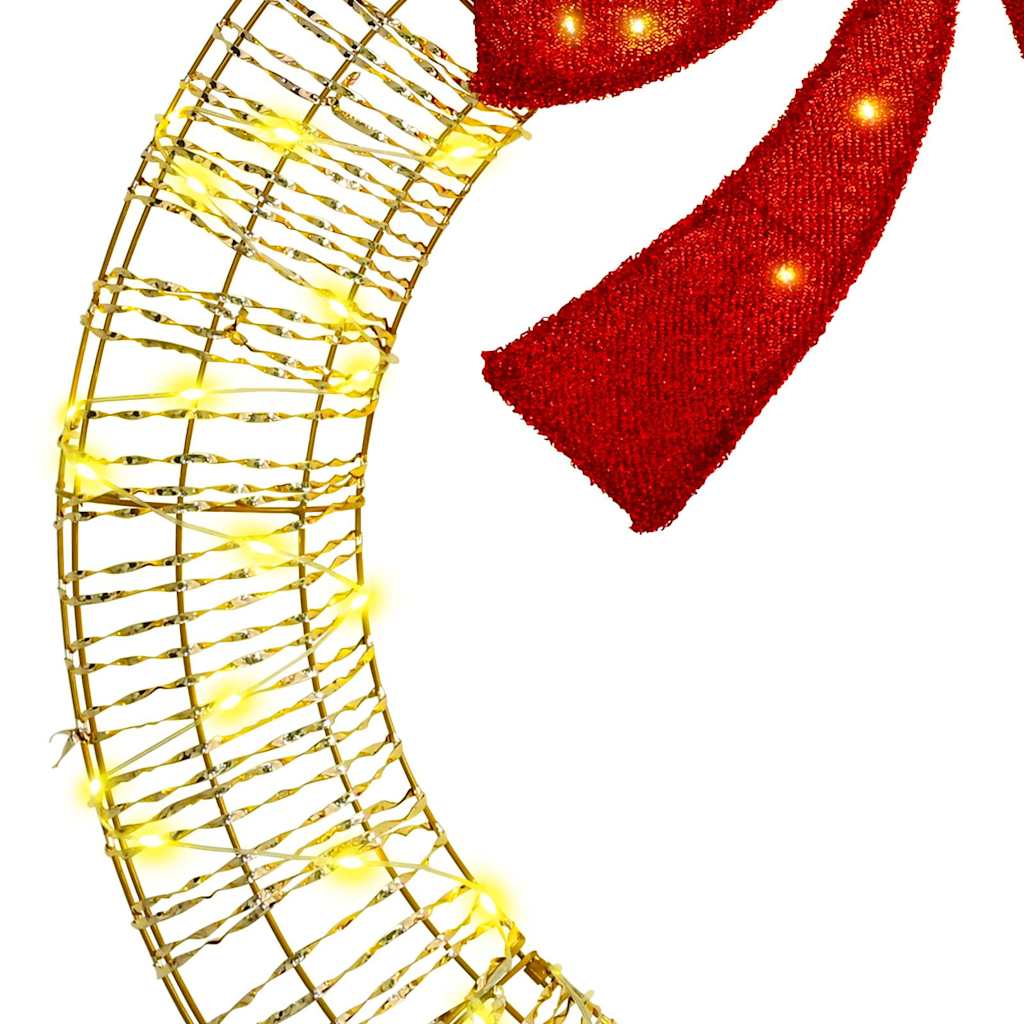 Wreath with 80 LEDs Warm white 90 cm PET